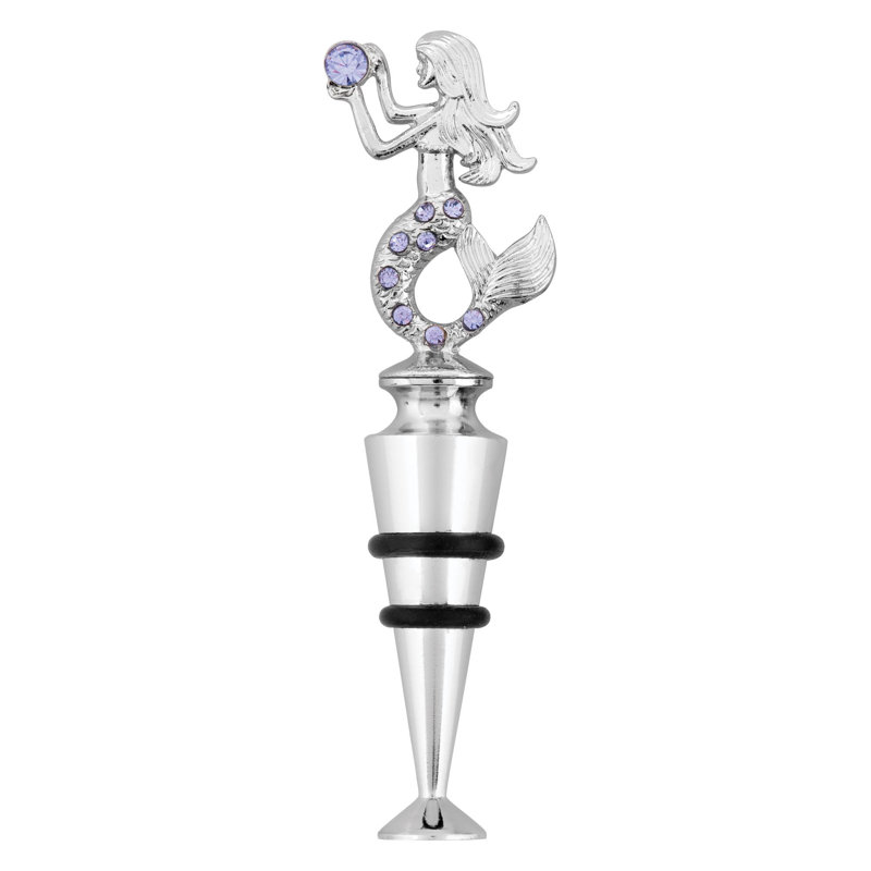 Bouchon de bouteille de vin, cristal, sirène