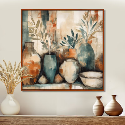 Rukayyah orange et vert canalisant les vibrations bohémiennes - art mural plume bohème