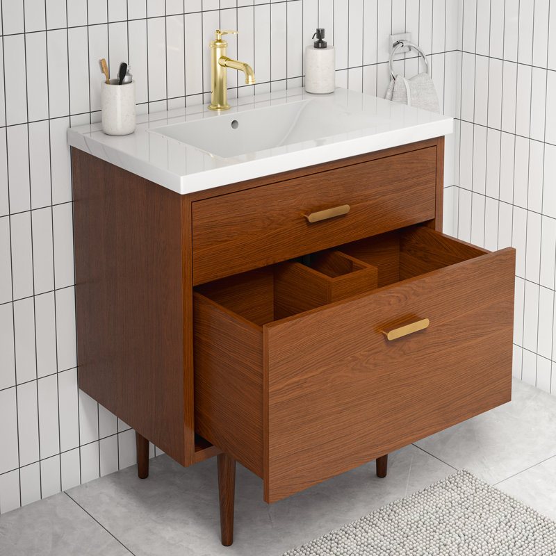 Meuble-lavabo simple Arijana, H 34,75 po x l 30,5 po x P 20 po