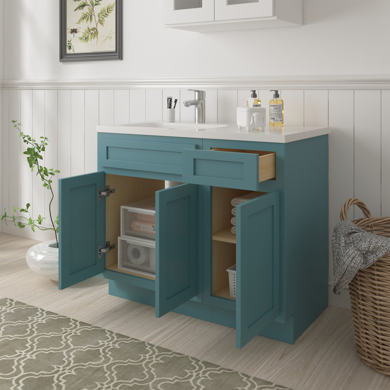 39 base de meuble-lavabo simple 39 seulement, Bleu sarcelle