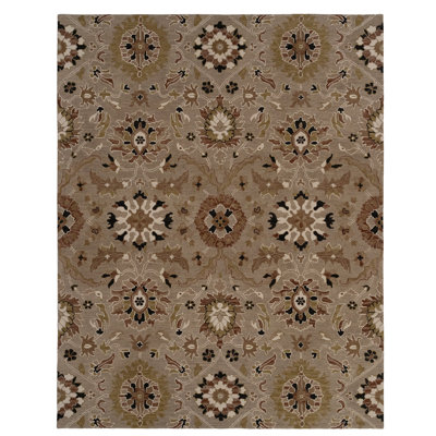 Meshan Performance Hand Tufted Wool Oriental Indoor Rug