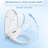 Smart Bidet Toilet Seat With Side Knob Adjustable Heated Seat With Water Temperature And Pressure Adjustment Portable Bidet,Auto Open/Close,Night Light, Only Seat