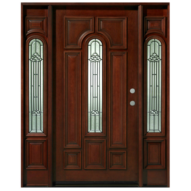 Portes d'entrée avant en acajou pré-monté, S'ouvre à gauche vers l'intérieur