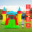 GOOSH 8' Wx 12' D Inflatable Bounce House with Slide and Air Blower-102359184