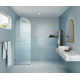 Maven 28 in. x 86.75 in. Fully Frameless Arched Fluted Single Fixed Shower Panel