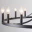 Luminaire rond rustique de style chandelier à roue de chariot à 20 lumières Hendon pour îlot de cuisine, vestibule et vestibule-214803291-214803285