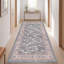 Tapis Thicket moderne à rayures effet pinceau, coloris turquoise, beige, gris, brun et blanc, lavable à la machine, antidérapant, à poils courts, idéal pour l'intérieur et l'extérieur, adapté aux animaux domestiques, pour salon, chambre, salle à manger, entrée, couloir, bureau.-955336380