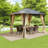 Modern Hardtop Gazebo Canopy, Aluminum Polycarbonate Design, For Backyard Entertaining