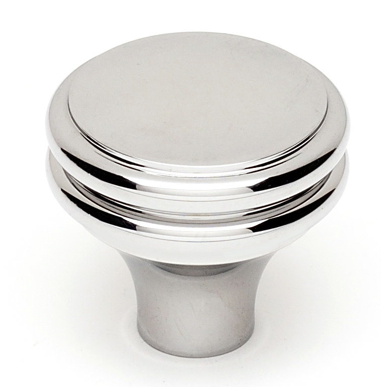 Mushroom Knob, Polished Chrome