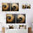 Gold Black Spiral Poteries - Abstract Spirals Square Collage Set Of 2-101846913-101846912