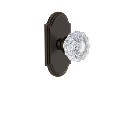 Grandeur Arc Plate Pasage with Versailles Crystal Door Knob