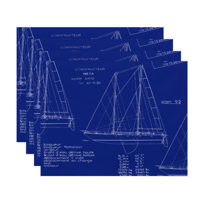 Aksel Polyester Nautical Rectangle Placemat