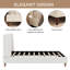 Lit plateforme tapissier Modern Ivory