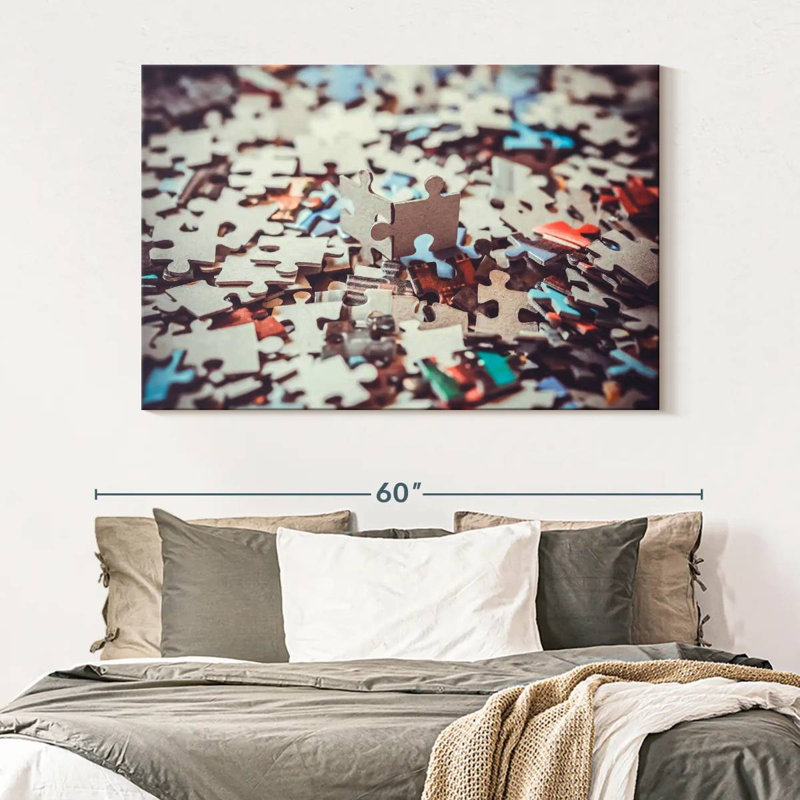 Senne Solving A Puzzle, 34" H x 51" W