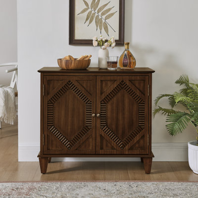 Buffet 33,6 "en bois rétro, noyer