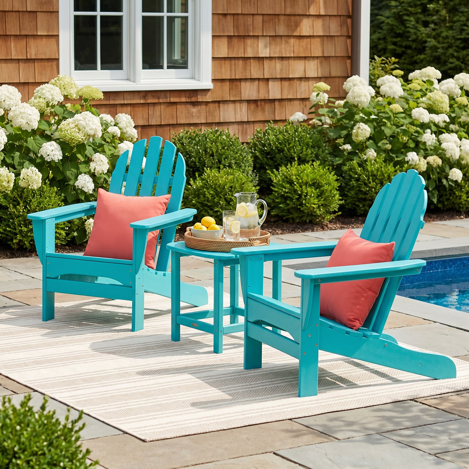POLYWOOD® Classic Adirondack 2-Person Patio Seating Group, White