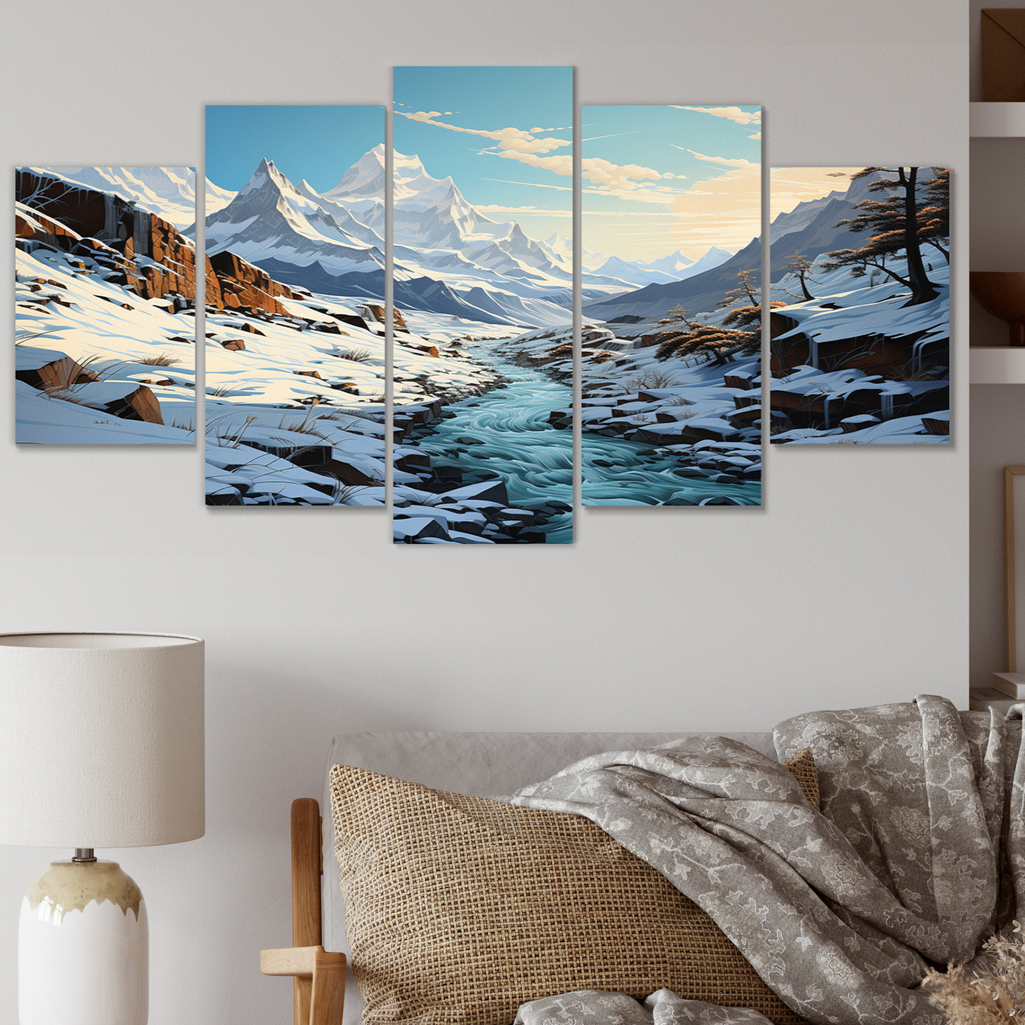 Millwood Pines Glacier Frozen Majesty Winter I - Landscapes Metal Wall