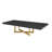 Maximo Graphite Lacquer Extendable Dining Table – Gold Base-42908553