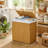 Home Laundry Hamper — Natural-Tone Woven Rattan Style (110L) | Lidded, Portable With Handles, Foldable Storage | Includes Two Removable Liner Bags-447928960