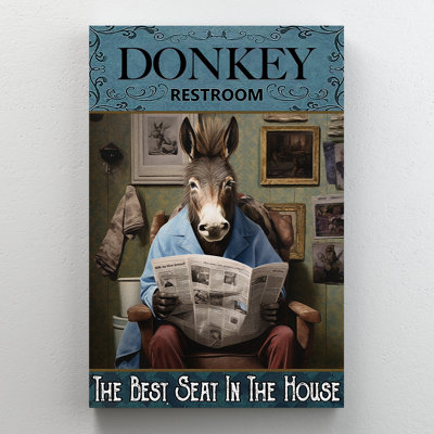 «Donkey Restroom On», impression sur toile