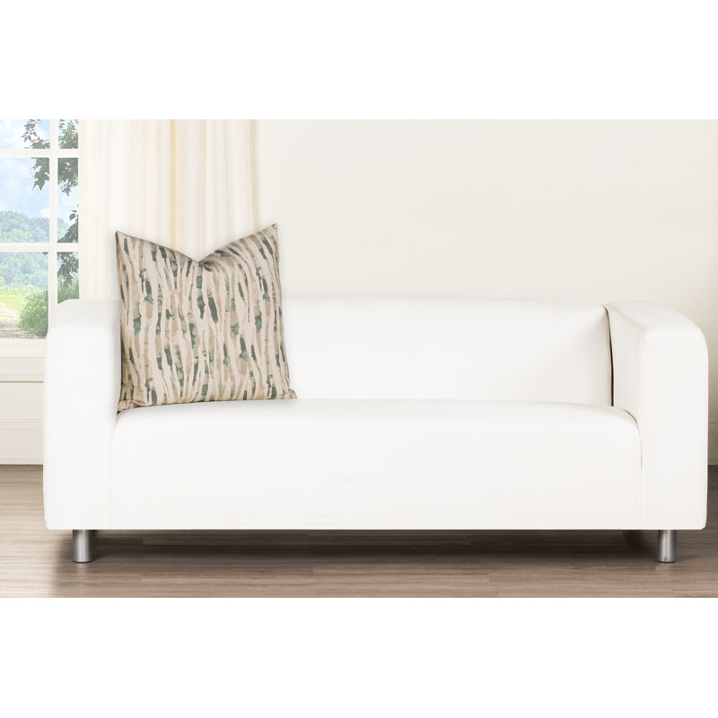 Coussin décoratif Magnolia Home Fashions Misty Spa, Polyester, H 20 po x l 20 po, Rayures vertes