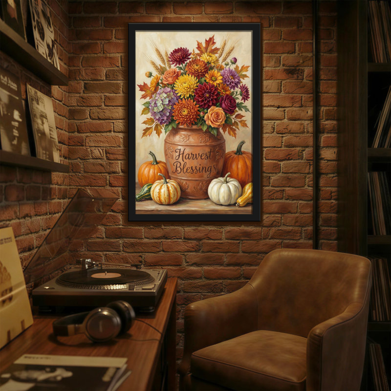 Plantes et fleurs, récolte, bénédiction, automne, nature morte, H 12 po x l 18 po