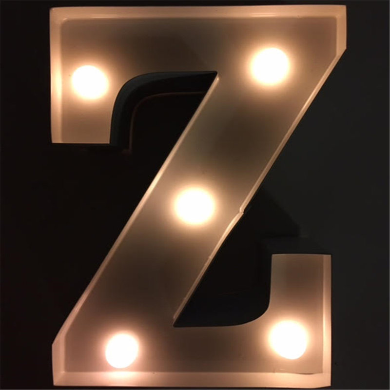 Enseigne lumineuse del de lettre z, Blanc