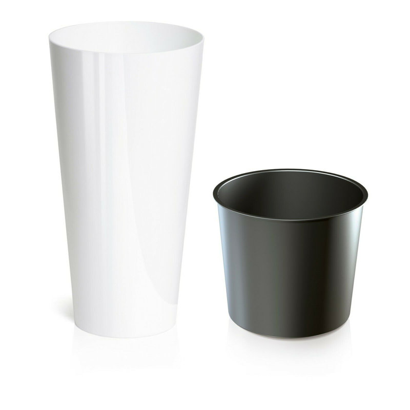 Emmon Pot Planter, 47.6cm H x 25cm W x 25cm D, White