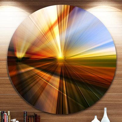 « rayons of speed reflection », impression sur métal