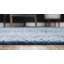 Tapis tissé à la machine à motif abstrait bleu Emaria-2020543306