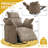 Round Swivel Recliner with Adjustable Headrest, Power & Manual Options-2038766916-2038766919
