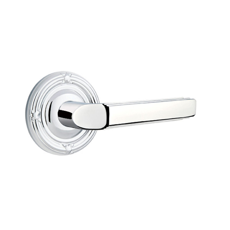 Milano Privacy (Bed & Bath) Door Lever, Left, Bright Chrome