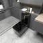 Toilette noire monobloc à hauteur allongée 1,98 gallons par minute GPF (siège inclus)