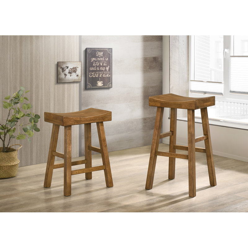 Tabouret de bar et de comptoir Melvyn, Tabouret de comptoir (siège d'une hauteur de 25,3, Cerise foncée