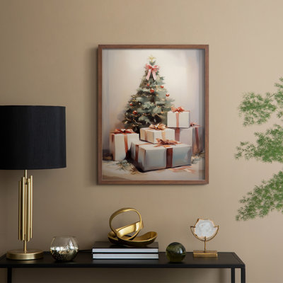 Christmas Holiday Art -Series 2-CCXXXVII Framed Print - Solid Wood
