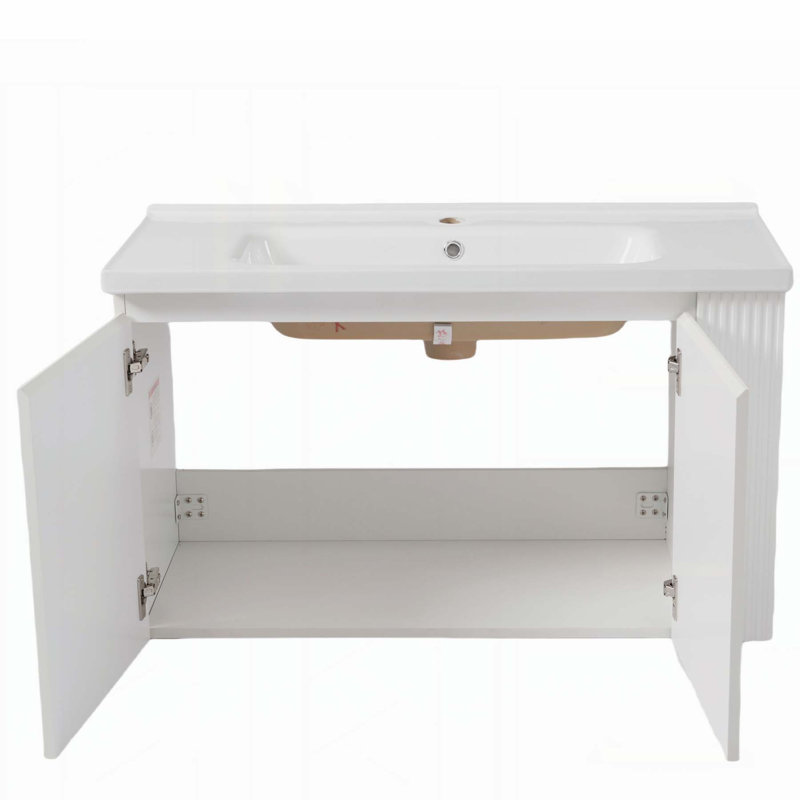 Meuble-lavabo mural polyvalent avec plusieurs caractéristiques fonctionnelles