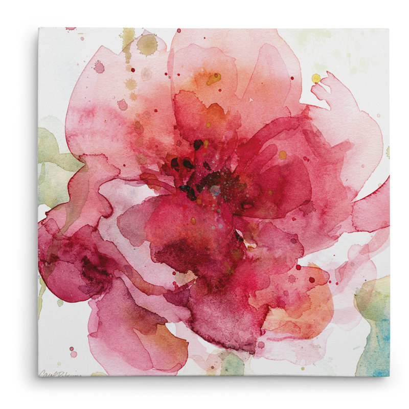 « bold rosé i »-impression sur toile tendue, H 40 po x l 40 po x P 1,5 po