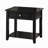 Black End Table with Bottom Shelf
