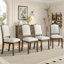 Ensemble de 4 chaises de salle à manger de style campagnard, rembourrées avec dossier haut, sièges modernes pour la cuisine, la chambre à coucher et le salon-308503083