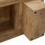 Table basse moderne simple en bois aggloméré à texture de bois clair - modèle pratique de 43,3 po x 21,6 po x 17,2 po, ce qui en fait un ajout idéal à tout salon ou appartement.