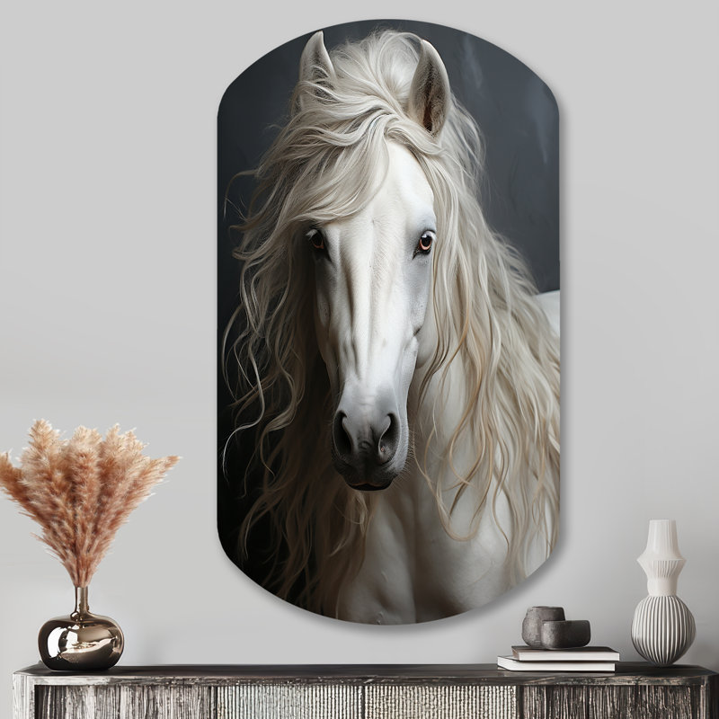 Mcpherson - Décoration murale en forme de cylindre cylindrique en forme de cheval, H 43 po x l 23 po