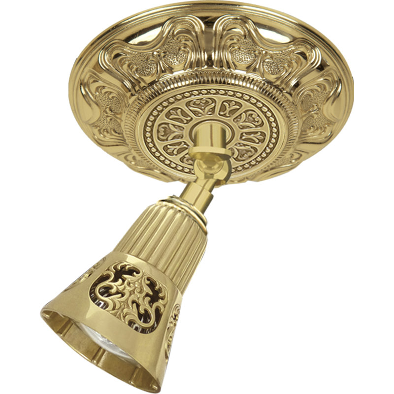 Fluellen Semi Flush Mount, Bright Gold