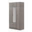 Armoire à miroir 3 portes avec 2 tiroirs et armoire supérieure-427599884