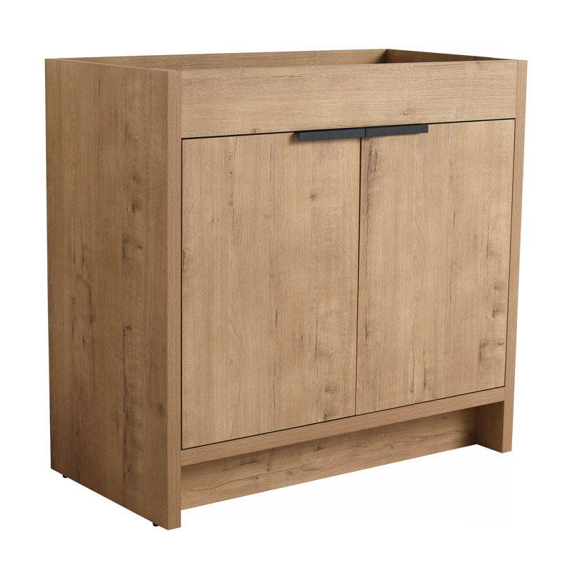 Meuble-lavabo autoportant 36 po et 2 portes d'armoire à fermeture en douceur ((KD-PACKING), meuble-lavabo sans comptoir, 36"