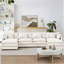 130.7 Inch Beige Chenille Modular Sectional Sofa - 4-Seater U-Shaped Cloud Couch With Movable Ottoman, DIY Combination For Living Room-600689429