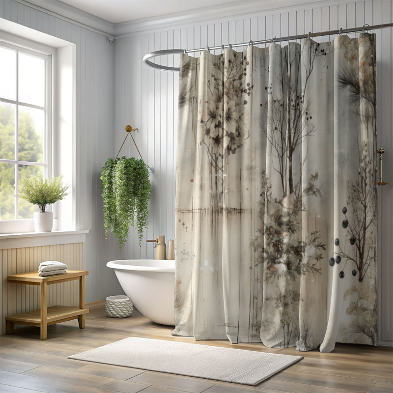 Rideaux de douche Frost, H 74 po x l 71 po