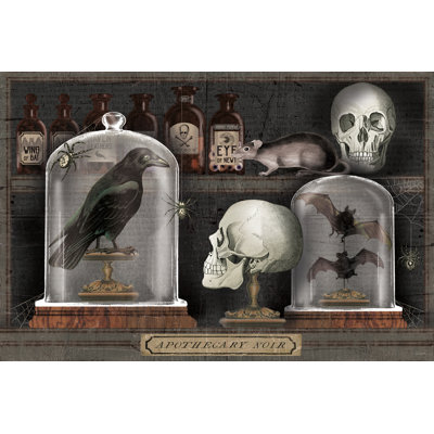 Apothecary Noir V - Wrapped Canvas Print