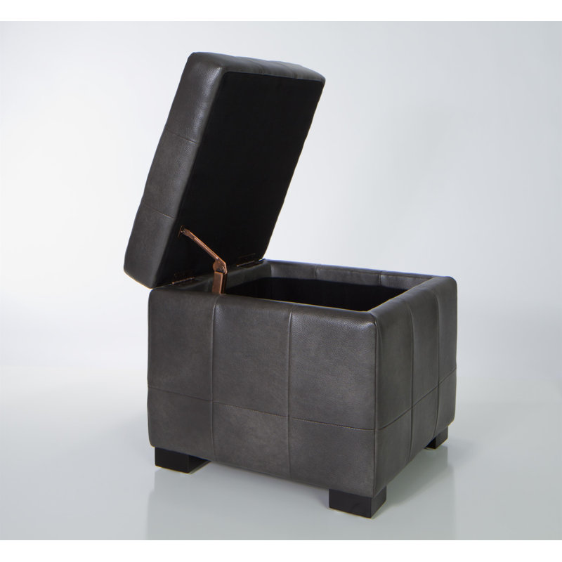 Faux Leather Ottoman