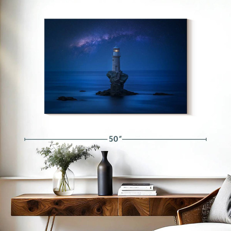 Ethereal tourlitis lighthouse Aletra, H 26 po x l 39 po