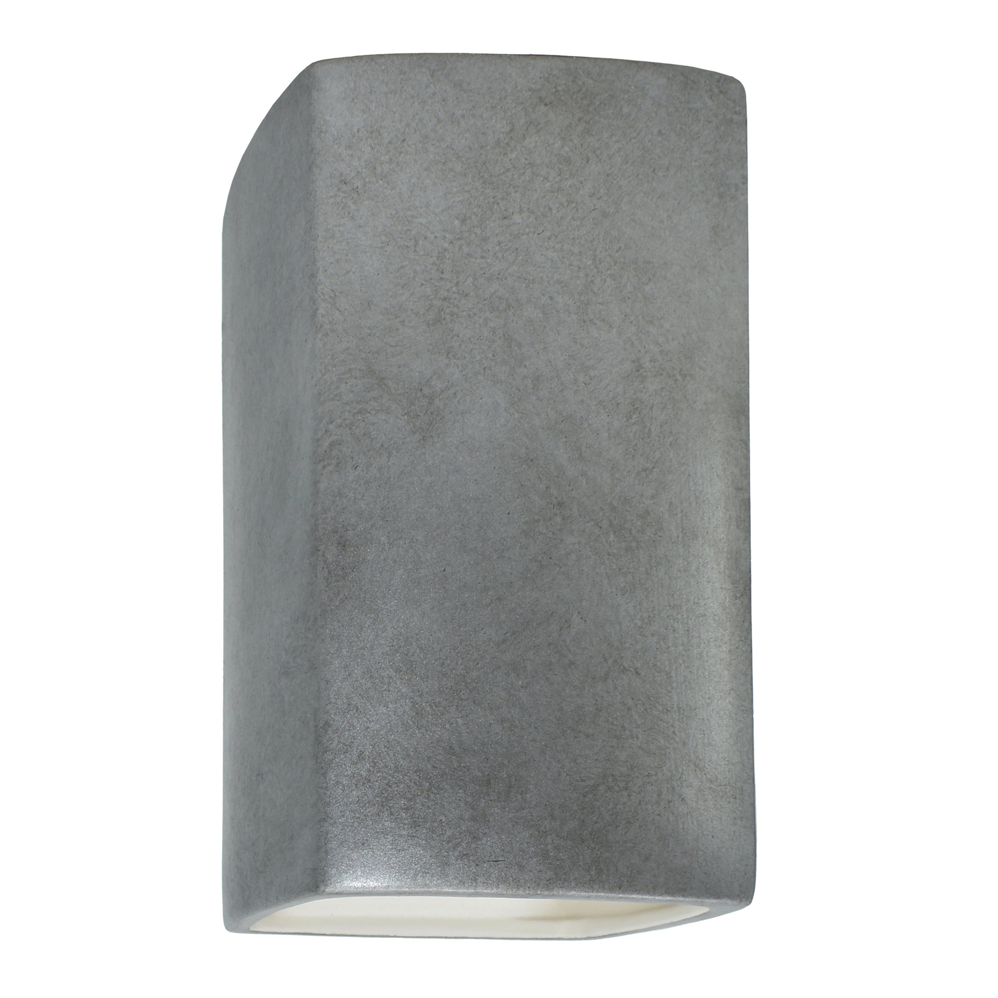 Logan Ceramic 13.5'' H X 7.25'' W Outdoor Wall Light, Antique Silver, LED, 13.5" H x 7.25" W x 6.5" D